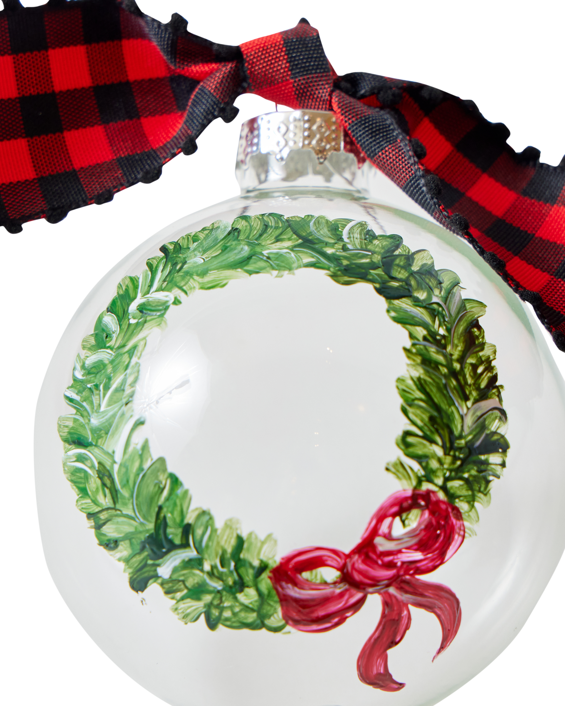 Painted Wreath Clear Ornament – The Six Bells